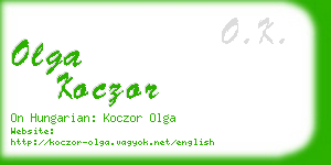 olga koczor business card